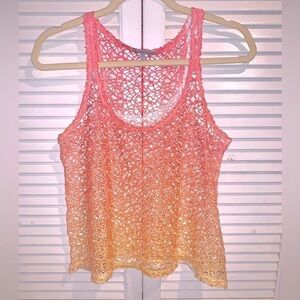 Charlotte Russe swim cover-up hombre light peach to pale yellow Small
